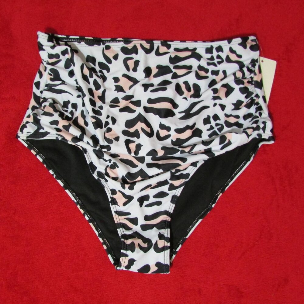Animal Print Swim Bottoms - Side Ruching Lined Nice!